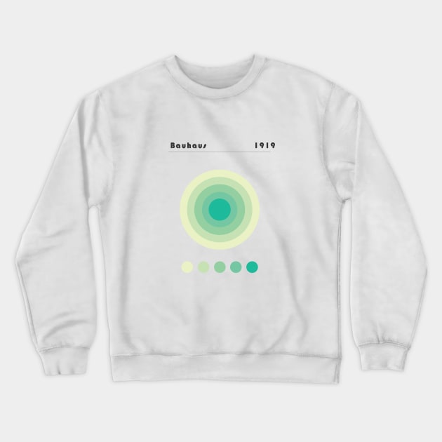 Bauhaus Monochromatic Wheel homage Modern Gallery Abstract Crewneck Sweatshirt by StarDash_World